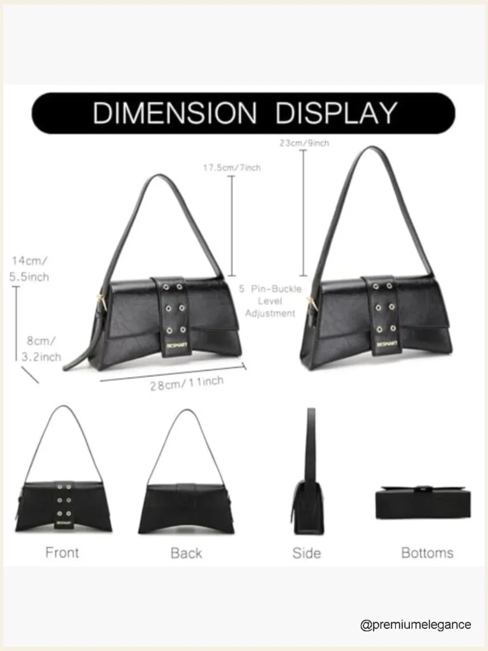 Vintage Hobo Bag Adjustable Crossbody Shoulder Bag for Women Work Travel